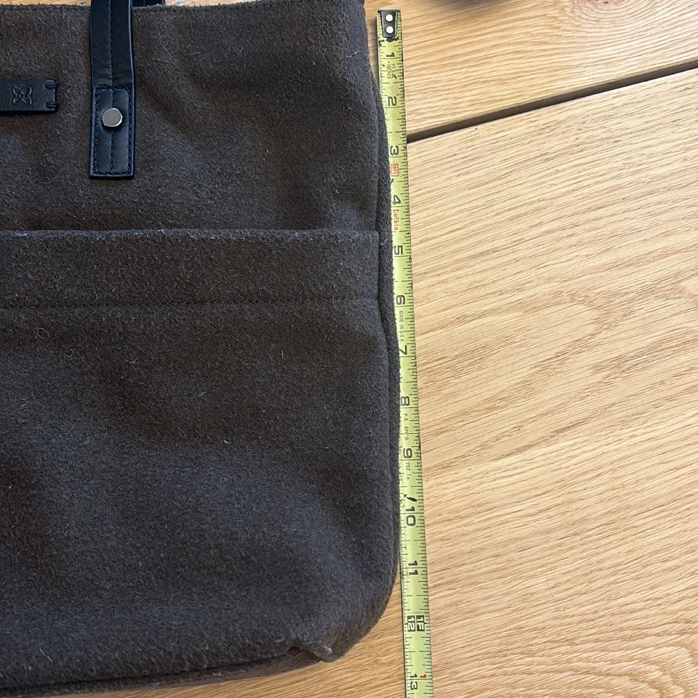 Sherpani Brown Crossbody Tote with Black Trim